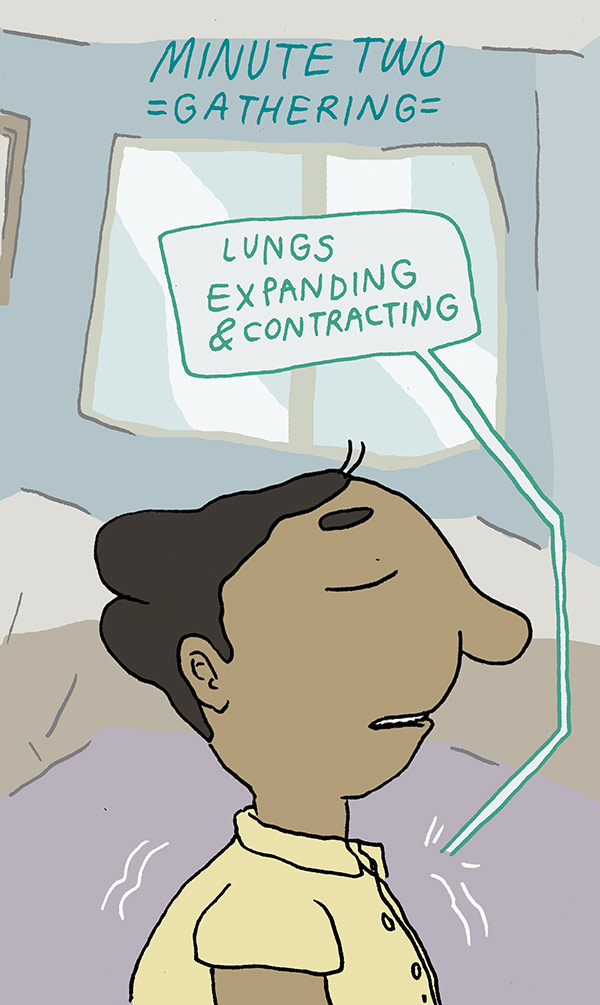 Dealing with depression - three-minute breathing comic panel 7